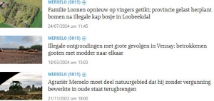 Illegale activiteiten in het Loobeekdal, stand van zaken.